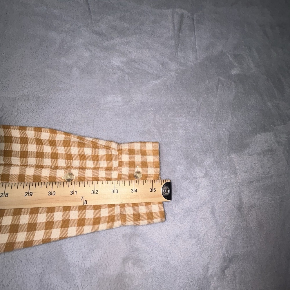The Normal Brand Stephen Button Up Shirt In Honey Plaid Mens Size small - Picture 11 of 13